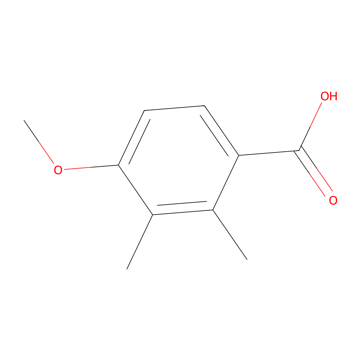 4-Methoxy-2,3-dimethylbenzoic acid molecular structure, CAS 5628-61-5