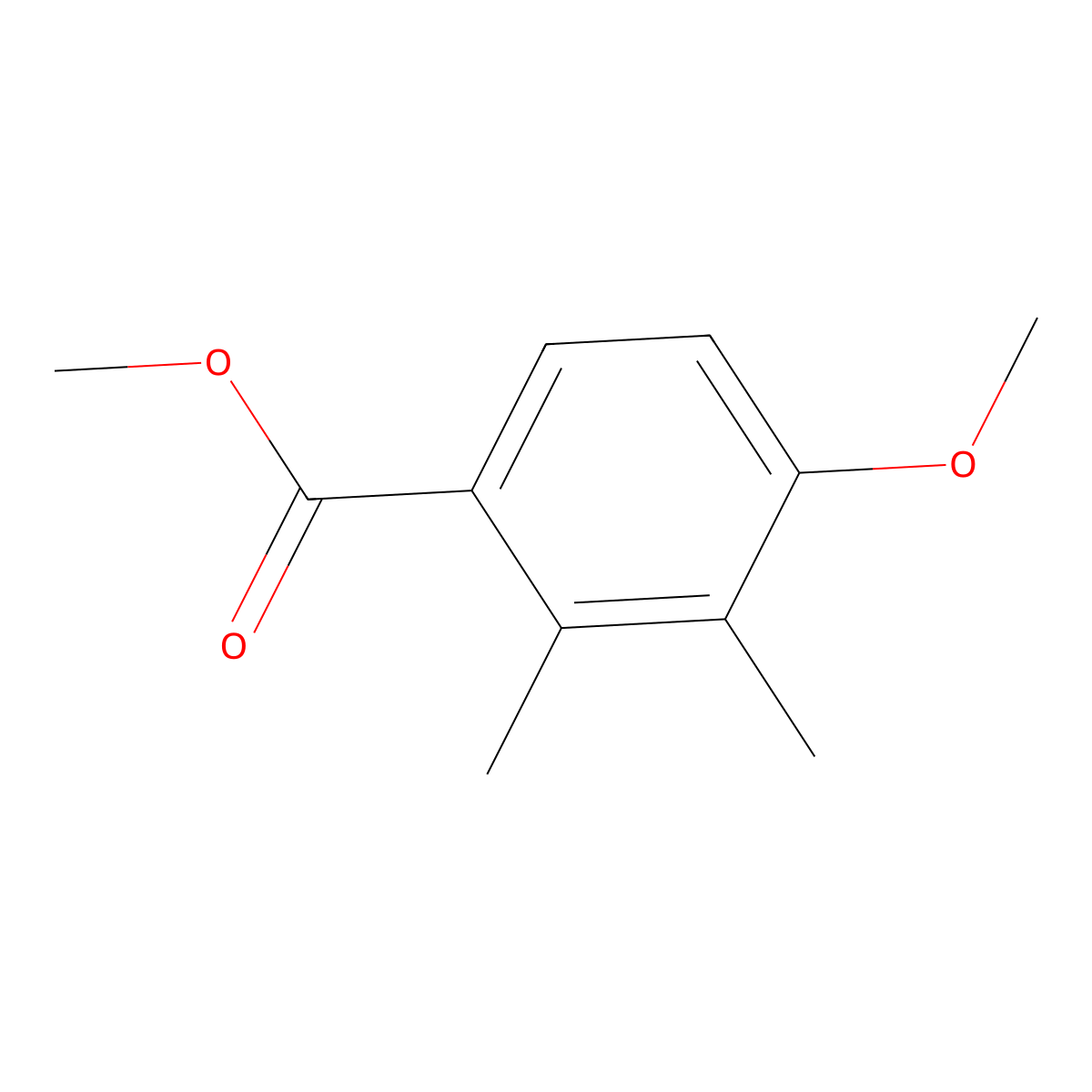 Methyl 4-methoxy-2,3-dimethylbenzoate molecular structure, CAS 5628-62-6