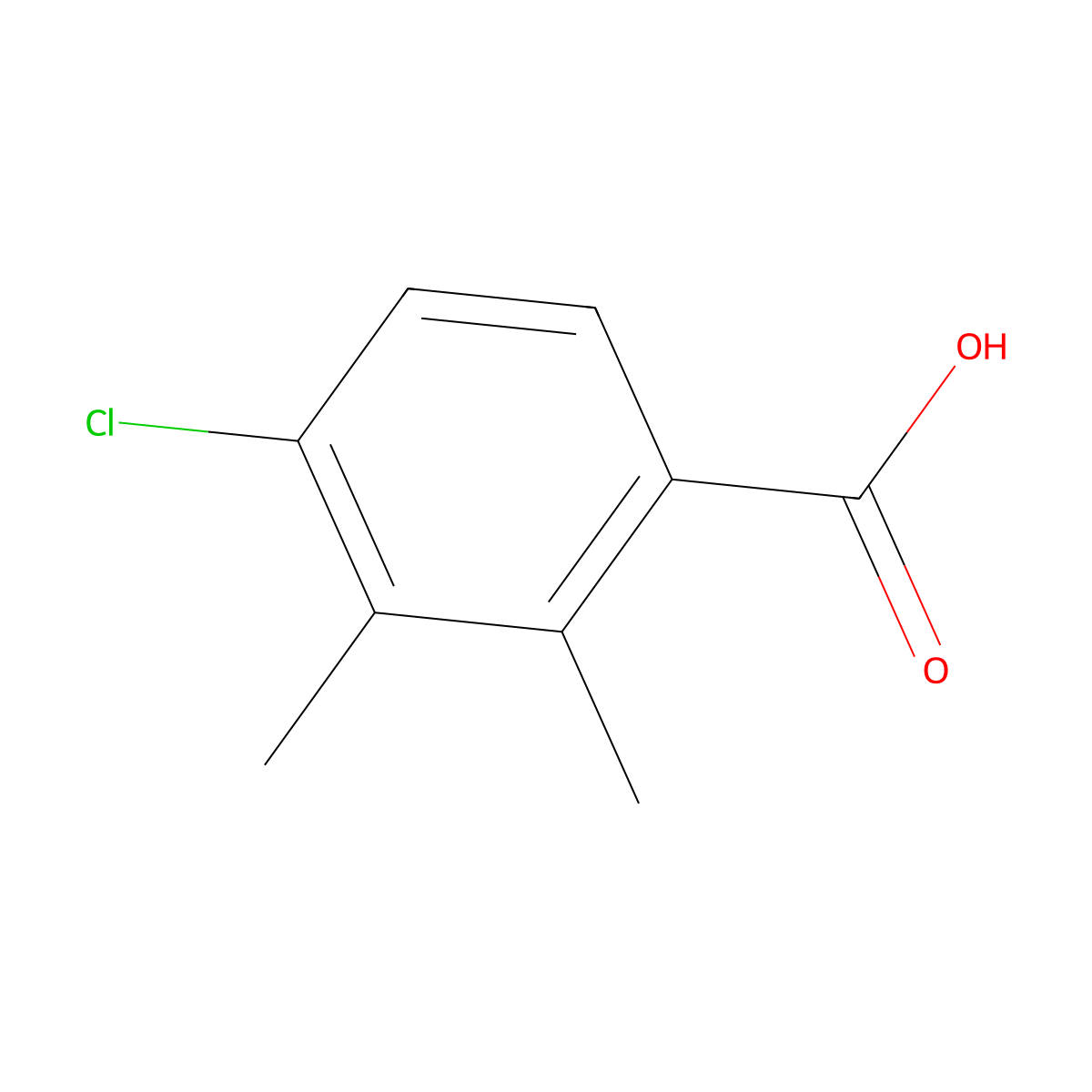 4-Chloro-2,3-dimethylbenzoic acid molecular structure, CAS 5628-66-0