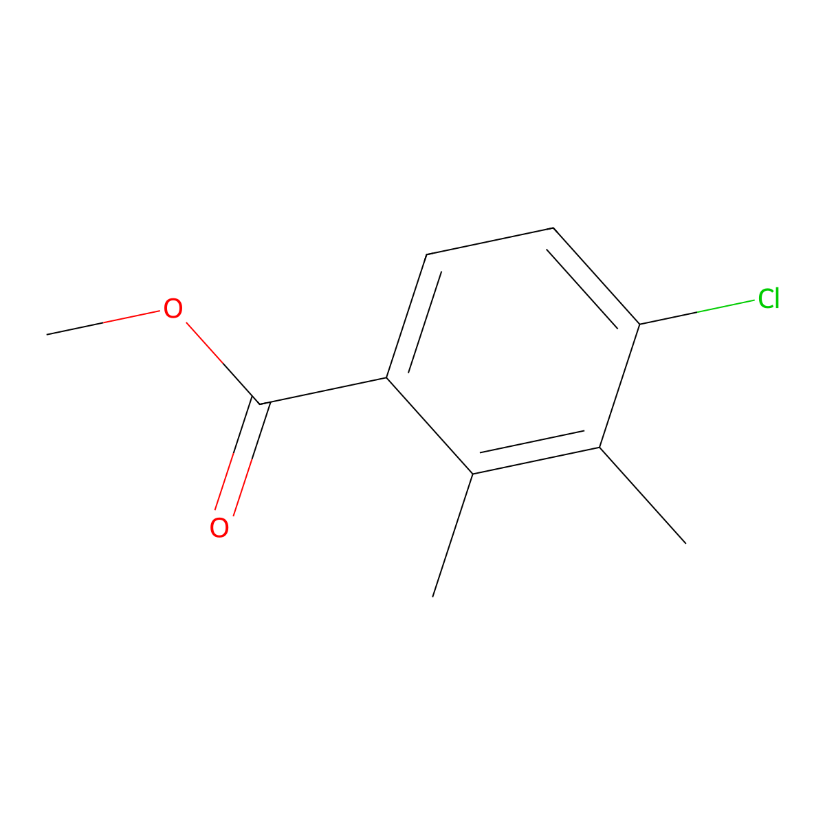 Methyl 4-chloro-2,3-dimethylbenzoate molecular structure, CAS 5628-67-1