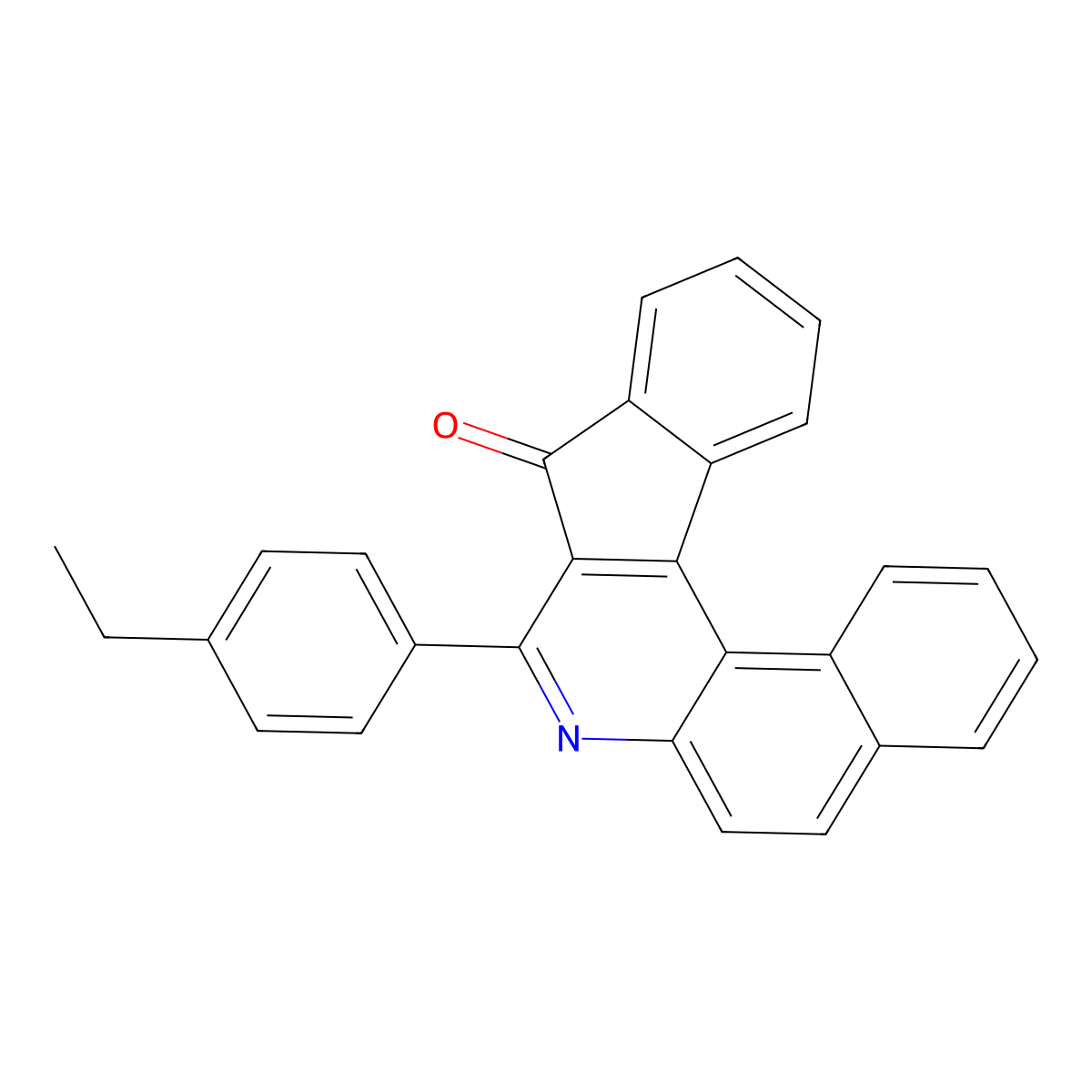 8-(4-ethylphenyl)-9H-benzo[f]indeno[2,1-c]quinolin-9-one molecular structure, CAS 5628-79-5
