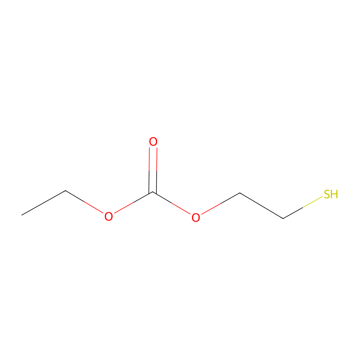 Carbonic acid, ethyl 2-mercaptoethyl ester molecular structure, CAS 5628-96-6