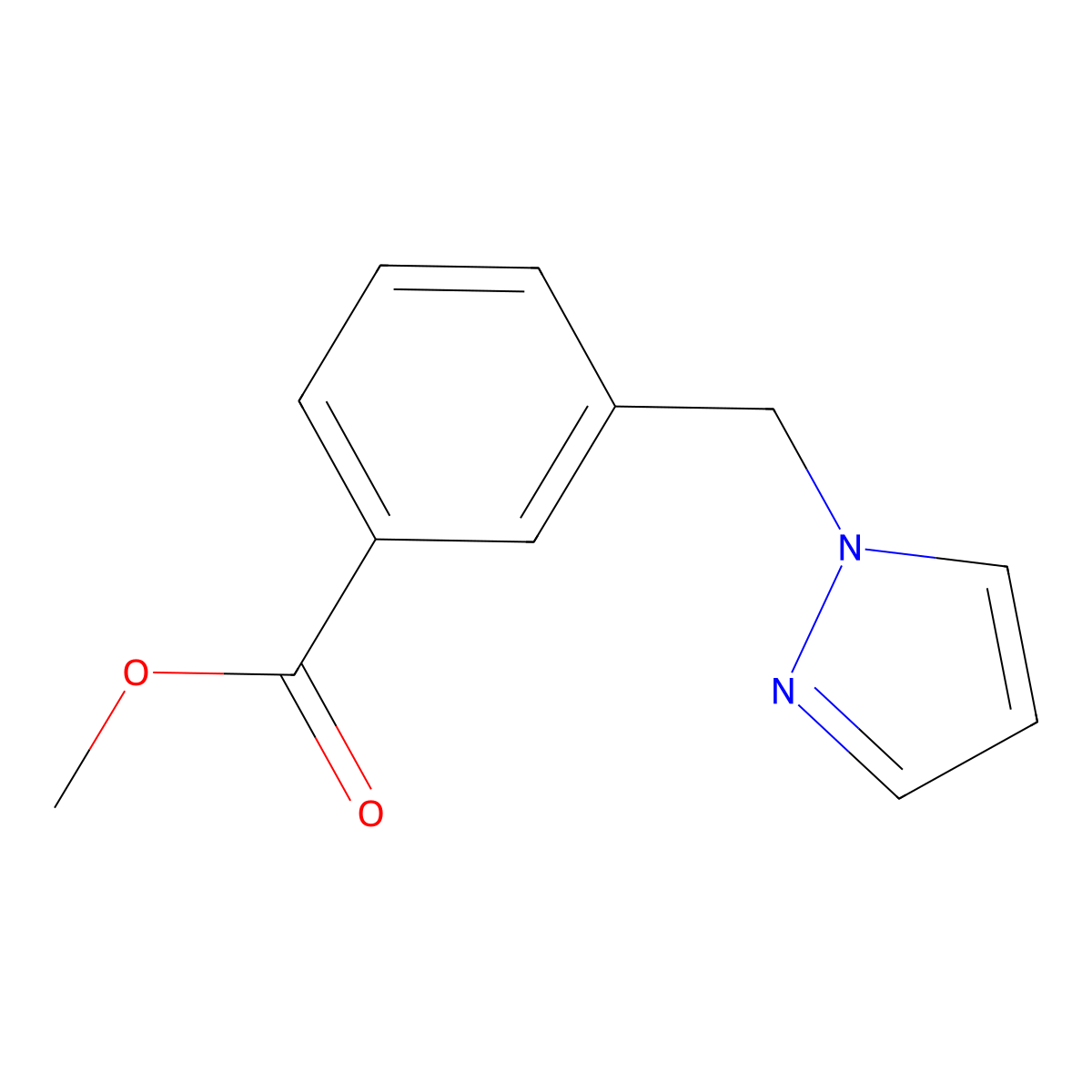 methyl 3-(1H-pyrazol-1-ylmethyl)benzoate molecular structure, CAS 562803-63-8