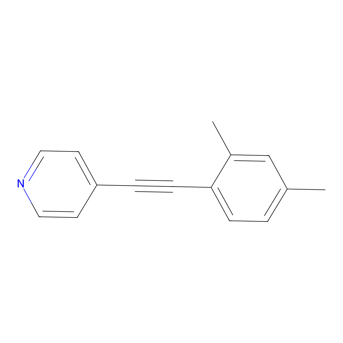 4-((2,4-Dimethylphenyl)ethynyl)pyridine molecular structure, CAS 562813-16-5