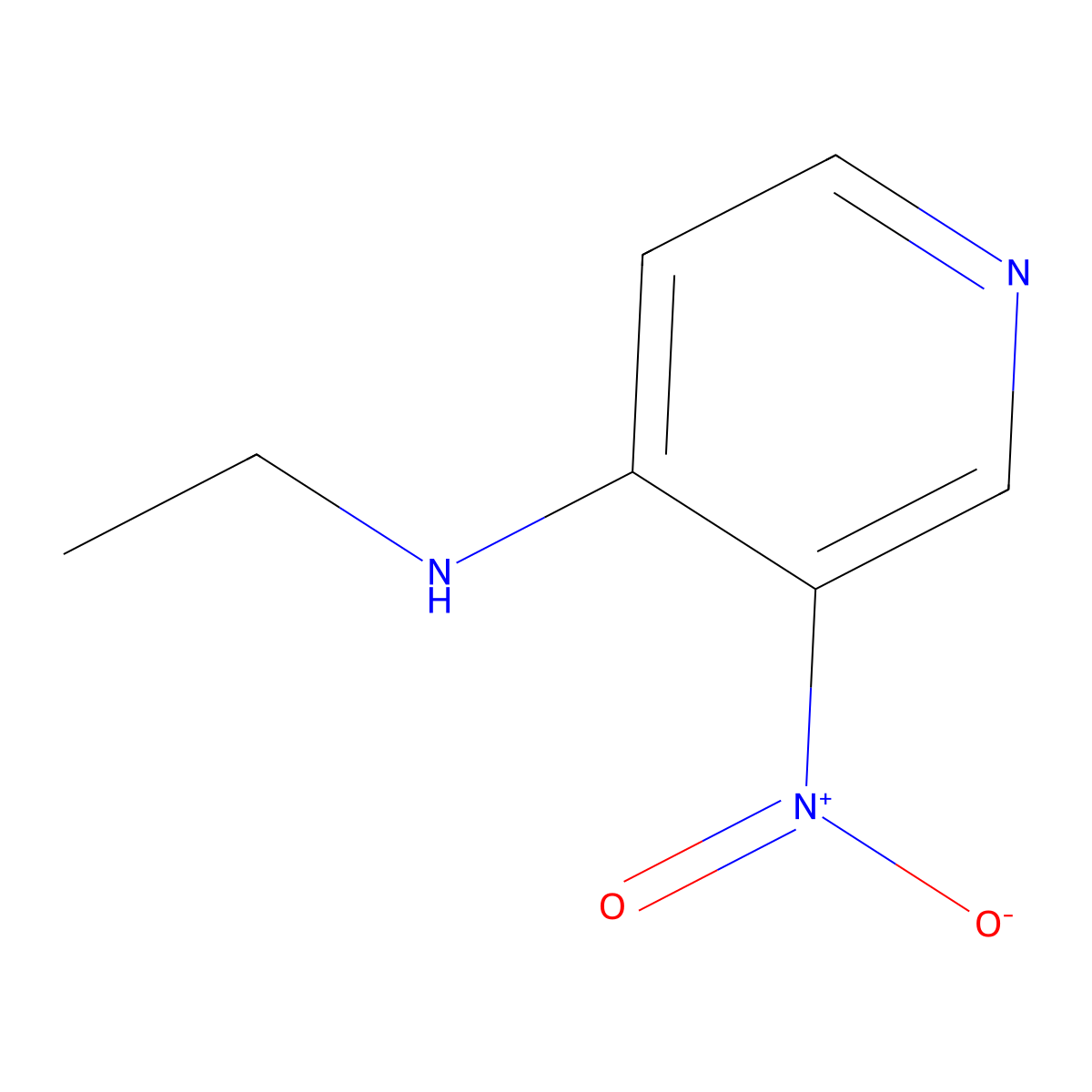 N-ethyl-3-nitropyridin-4-amine molecular structure, CAS 562825-95-0