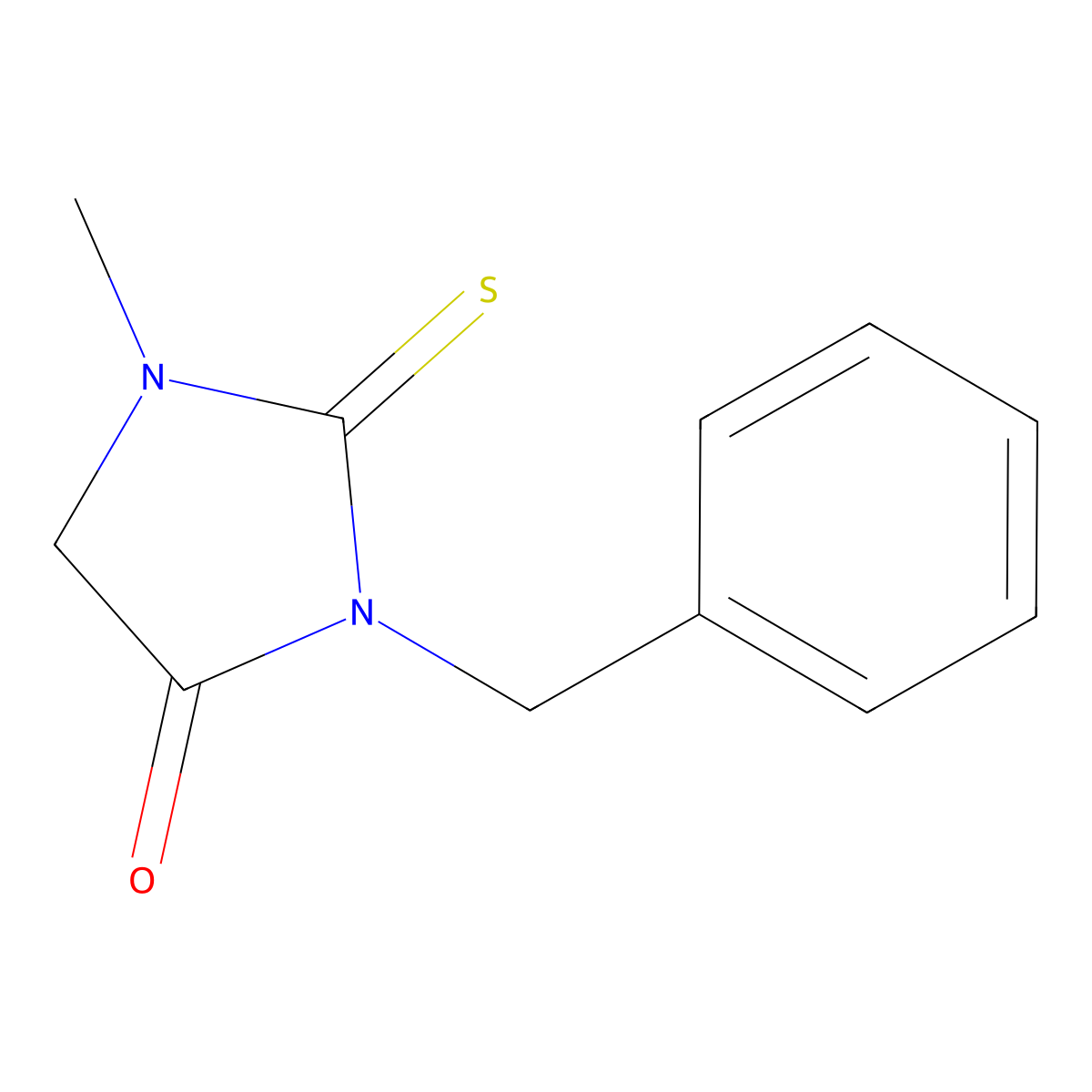 3-Benzyl-1-methyl-2-thioxoimidazolidin-4-one molecular structure, CAS 562826-16-8