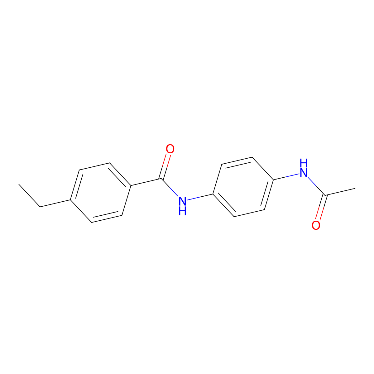 N-(4-acetamidophenyl)-4-ethylbenzamide molecular structure, CAS 562830-12-0