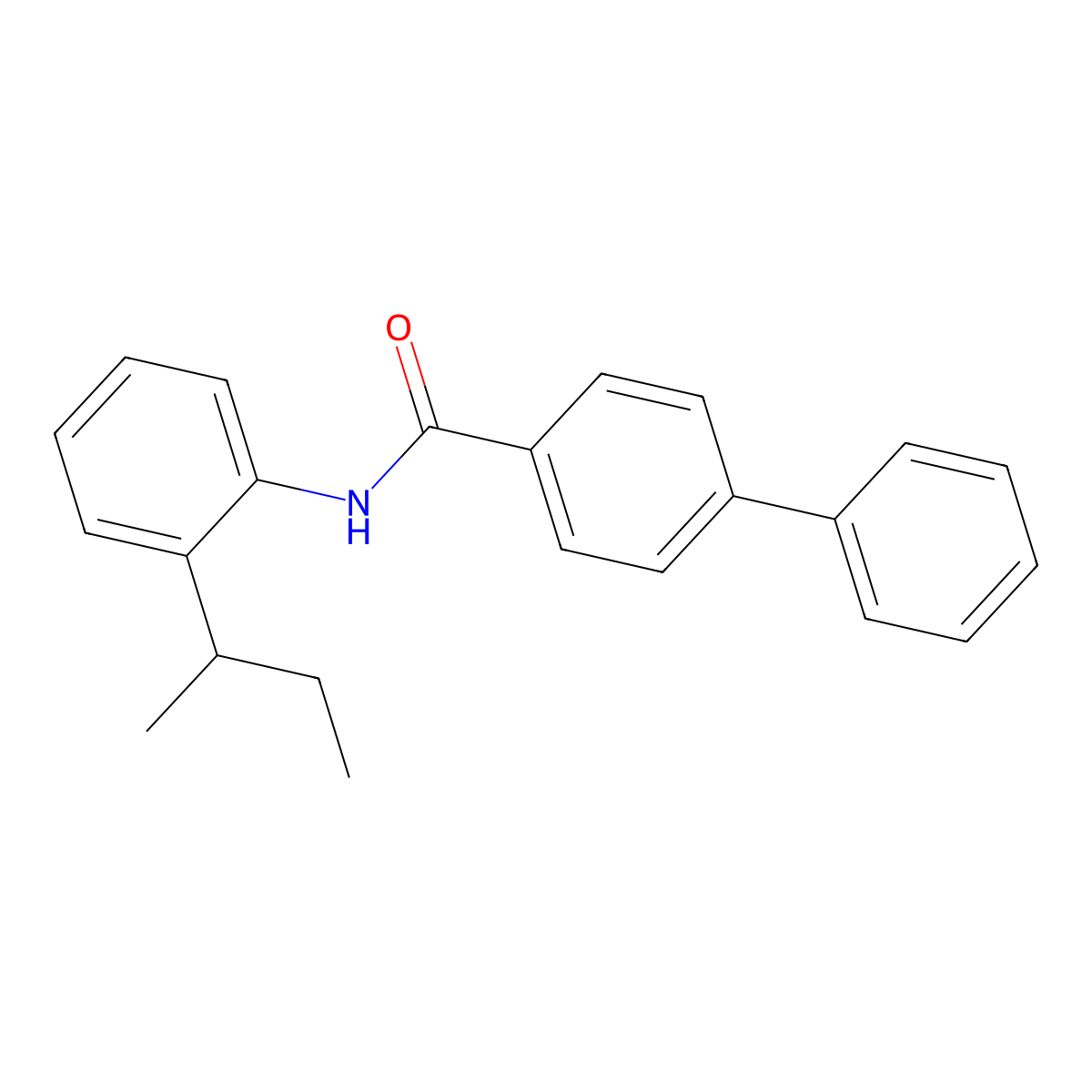 N-[2-(butan-2-yl)phenyl]biphenyl-4-carboxamide molecular structure, CAS 562832-95-5