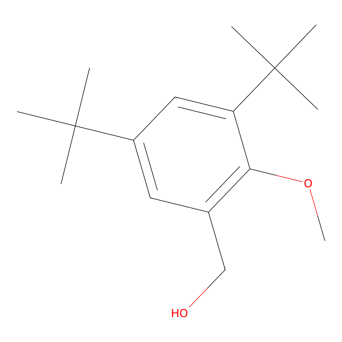 (3,5-DI-Tert-butyl-2-methoxyphenyl)methanol molecular structure, CAS 562840-49-7