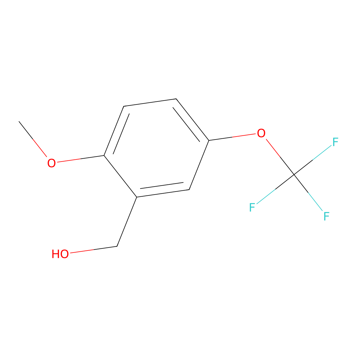 2-Methoxy-5-(trifluoromethoxy)benzyl alcohol molecular structure, CAS 562840-50-0