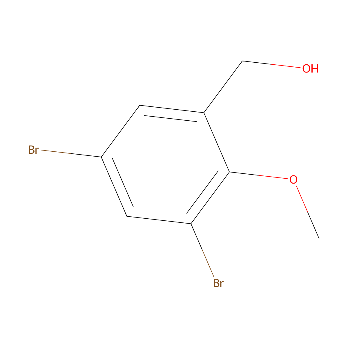 (3,5-Dibromo-2-methoxyphenyl)methanol molecular structure, CAS 562840-52-2