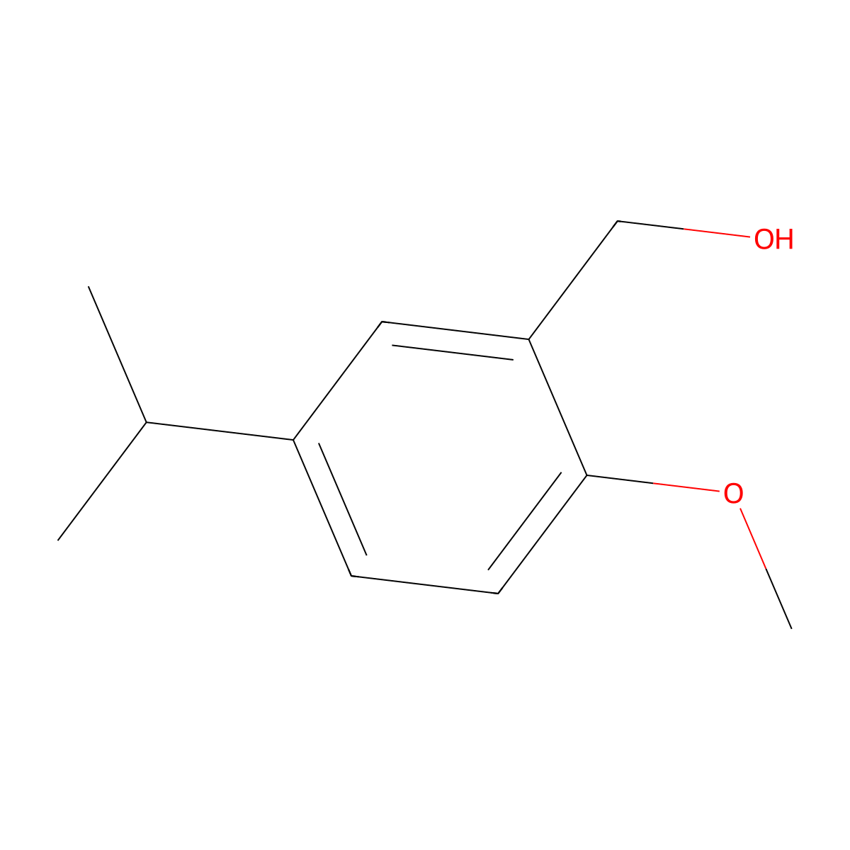 [2-Methoxy-5-(propan-2-yl)phenyl]methanol molecular structure, CAS 562840-54-4