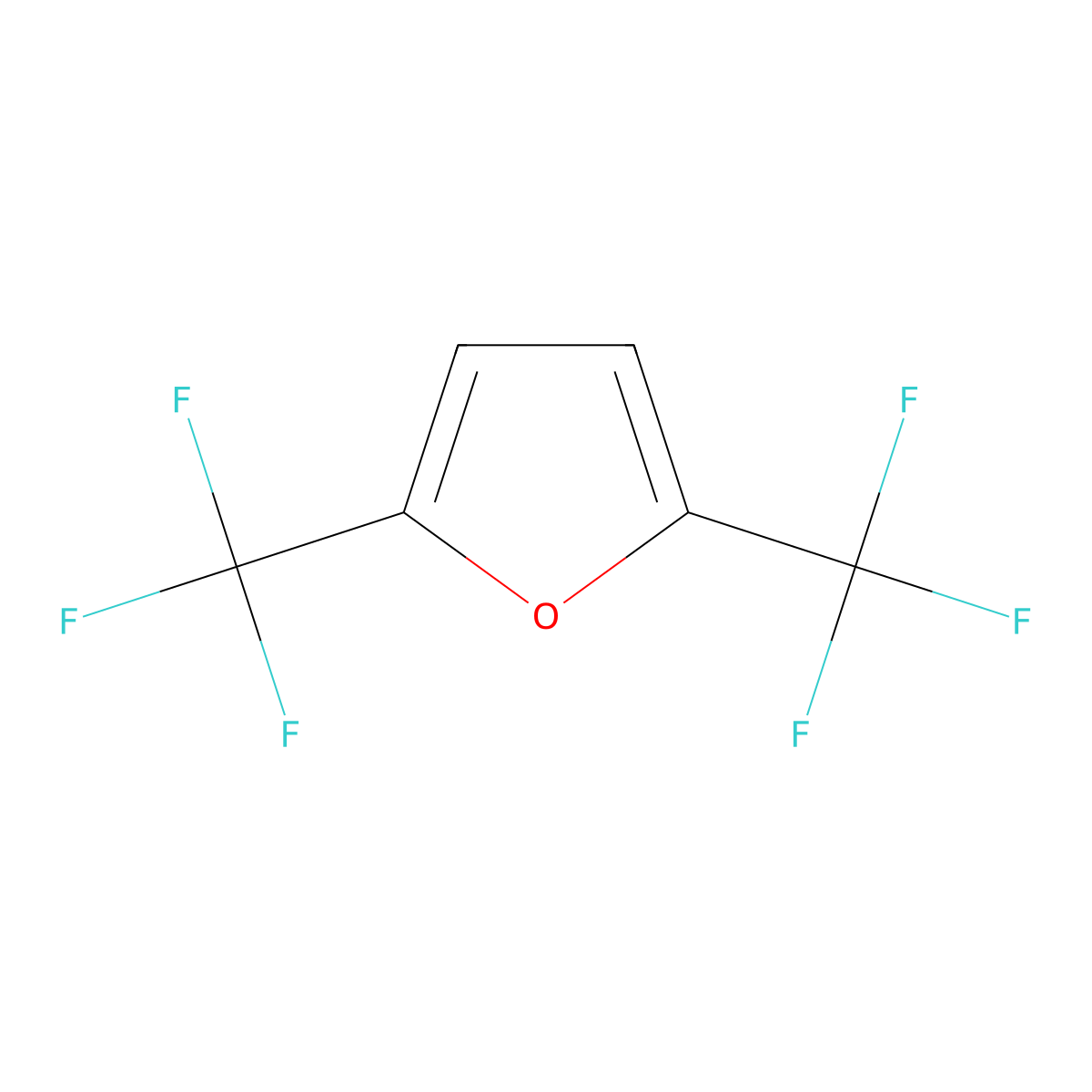 2,5-Bis(trifluoromethyl)furan molecular structure, CAS 56286-72-7