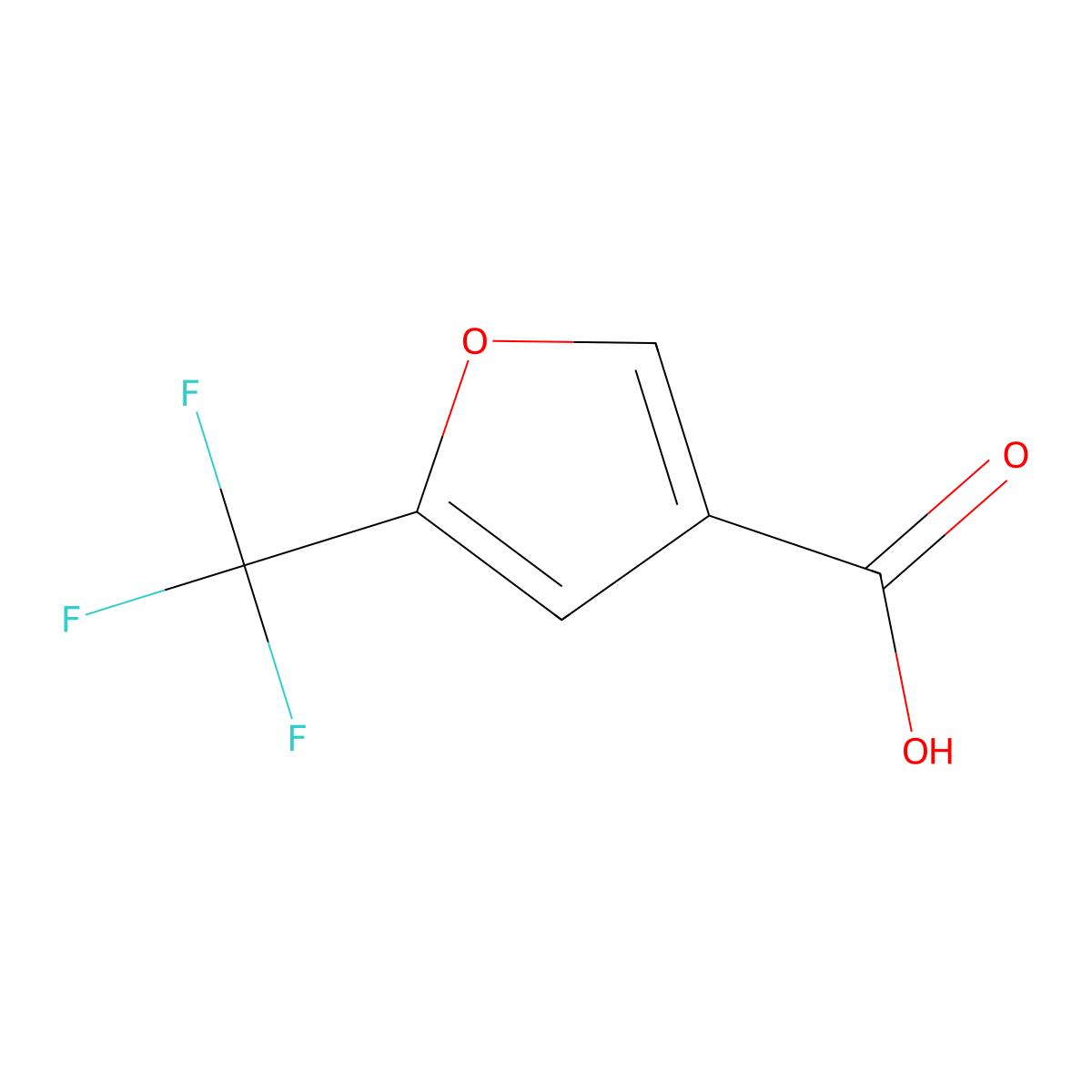 5-(Trifluoromethyl)furan-3-carboxylic acid molecular structure, CAS 56286-81-8