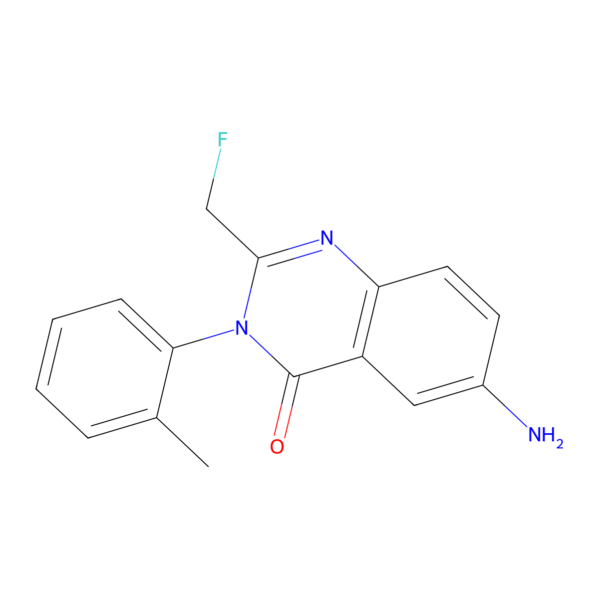 Afloqualone molecular structure, CAS 56287-74-2
