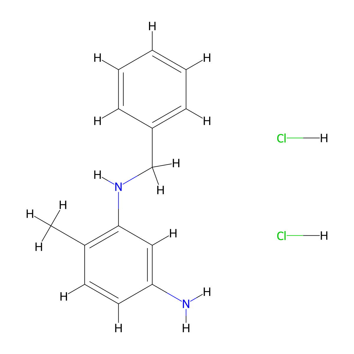 N1-benzyl-6-methylbenzene-1,3-diamine dihydrochloride molecular structure, CAS 56288-92-7