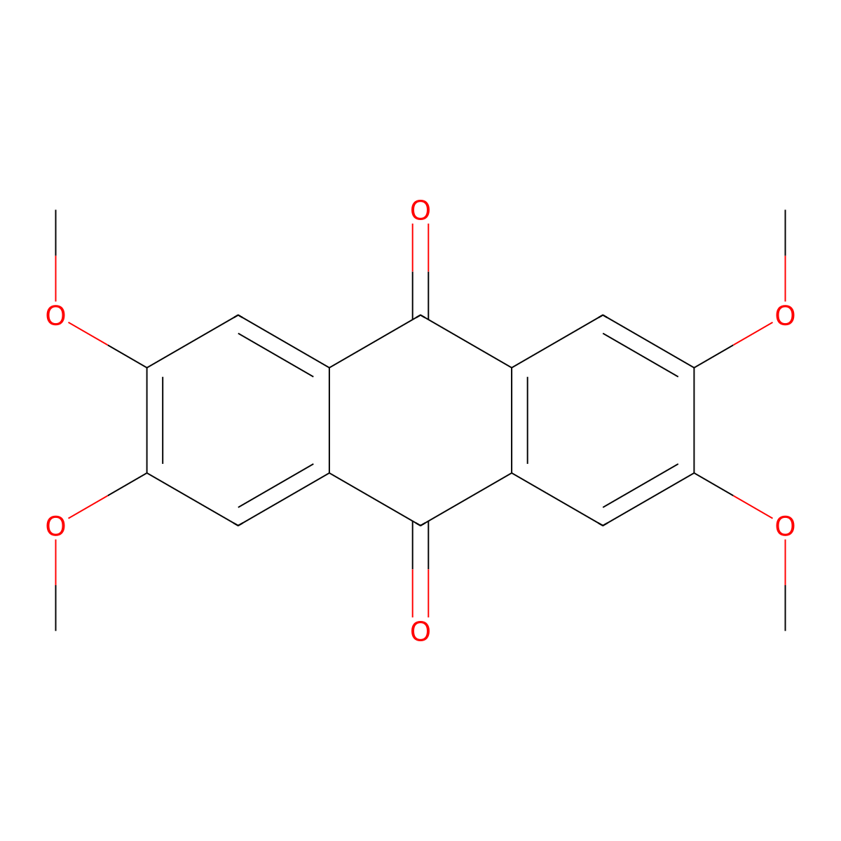 2,3,6,7-Tetramethoxyanthracene-9,10-dione molecular structure, CAS 5629-55-0