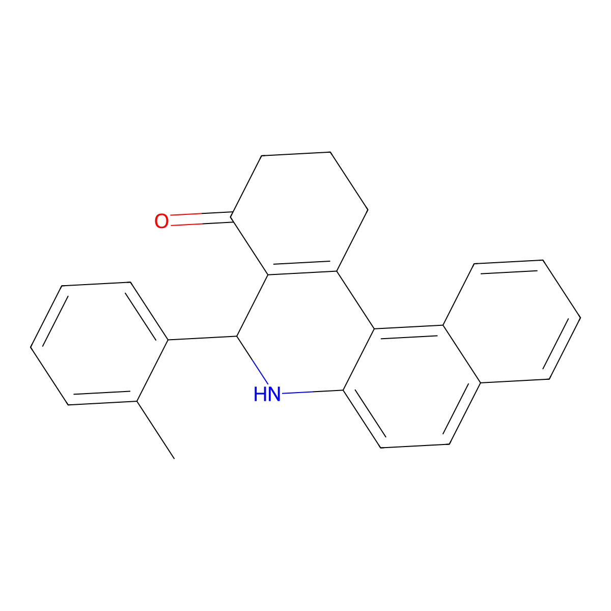 5-(2-methylphenyl)-2,3,5,6-tetrahydro-1H-benzo[a]phenanthridin-4-one molecular structure, CAS 5629-65-2