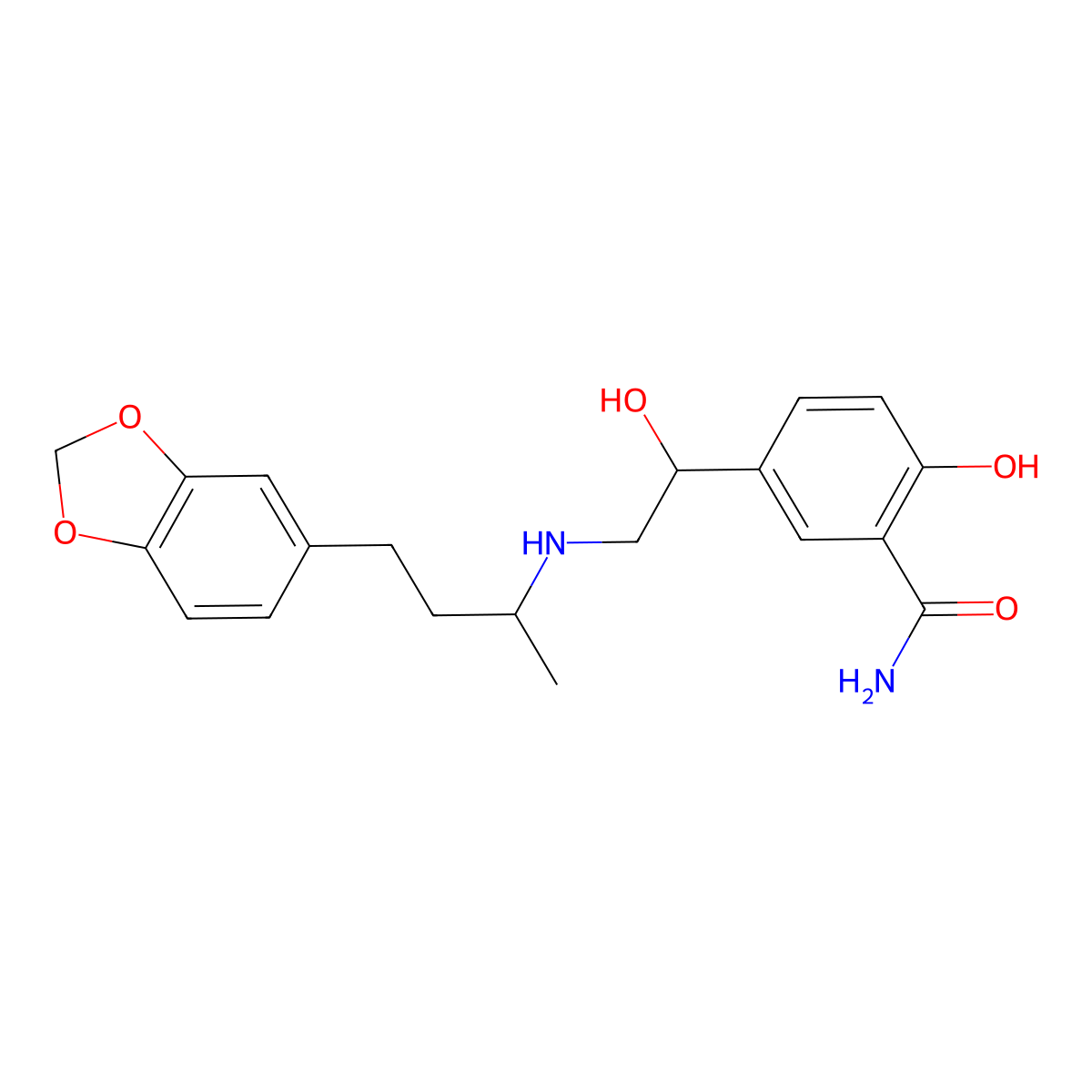Medroxalol molecular structure, CAS 56290-94-9