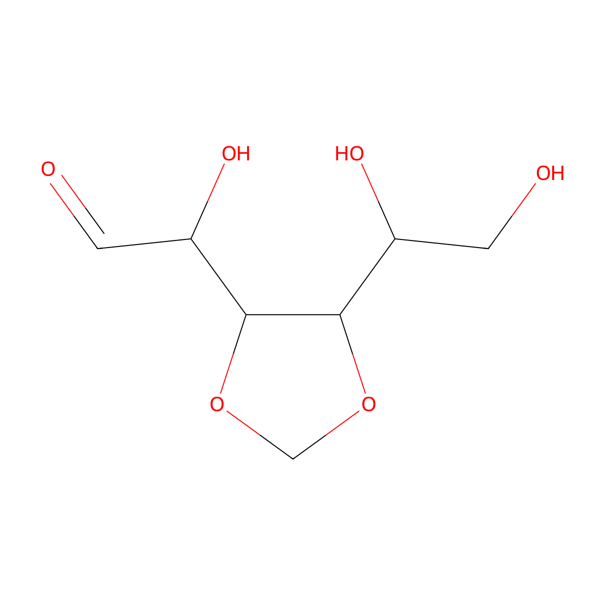 3,4-o-Methylidenehexose molecular structure, CAS 56292-11-6