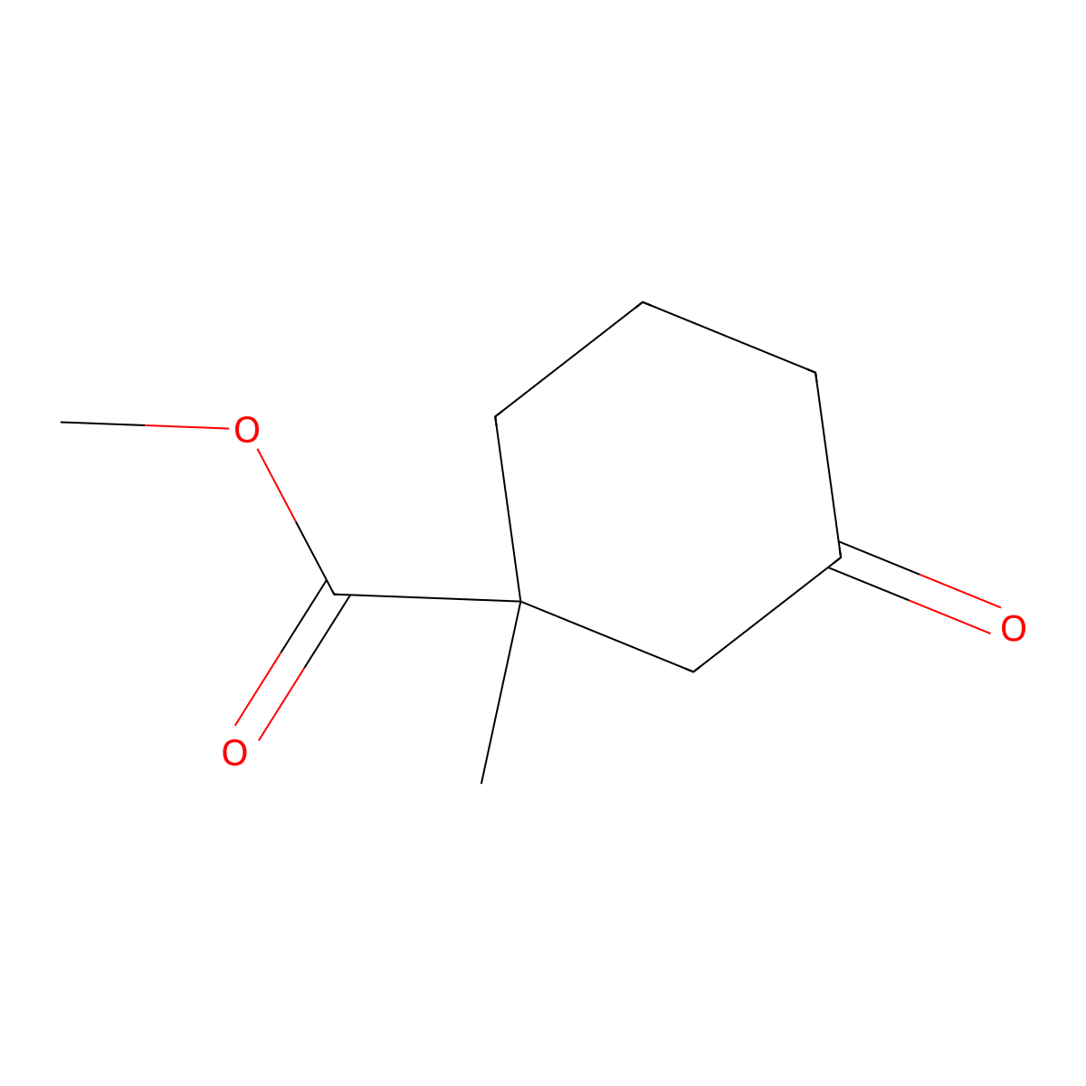 Methyl 1-methyl-3-oxocyclohexane-1-carboxylate molecular structure, CAS 56294-19-0