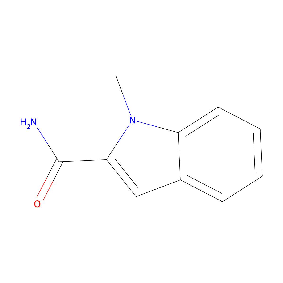 1-methyl-1H-indole-2-carboxamide molecular structure, CAS 56297-43-9