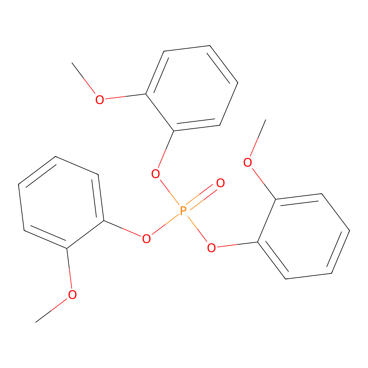 Guaiacol phosphate molecular structure, CAS 563-03-1