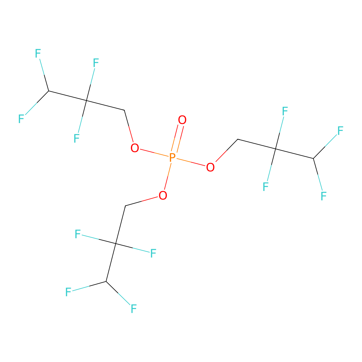 1-Propanol, 2,2,3,3-tetrafluoro-, phosphate (3:1) molecular structure, CAS 563-10-0