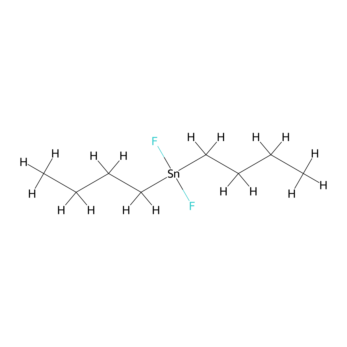 Dibutyltin difluoride molecular structure, CAS 563-25-7