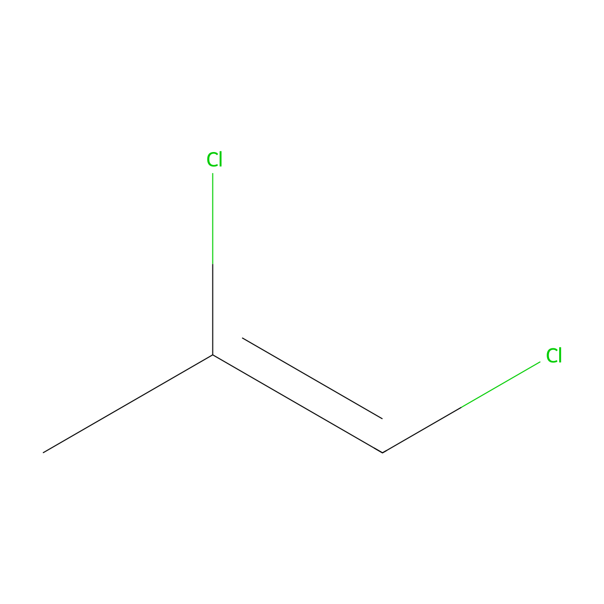 1-Propene, 1,2-dichloro- molecular structure, CAS 563-54-2