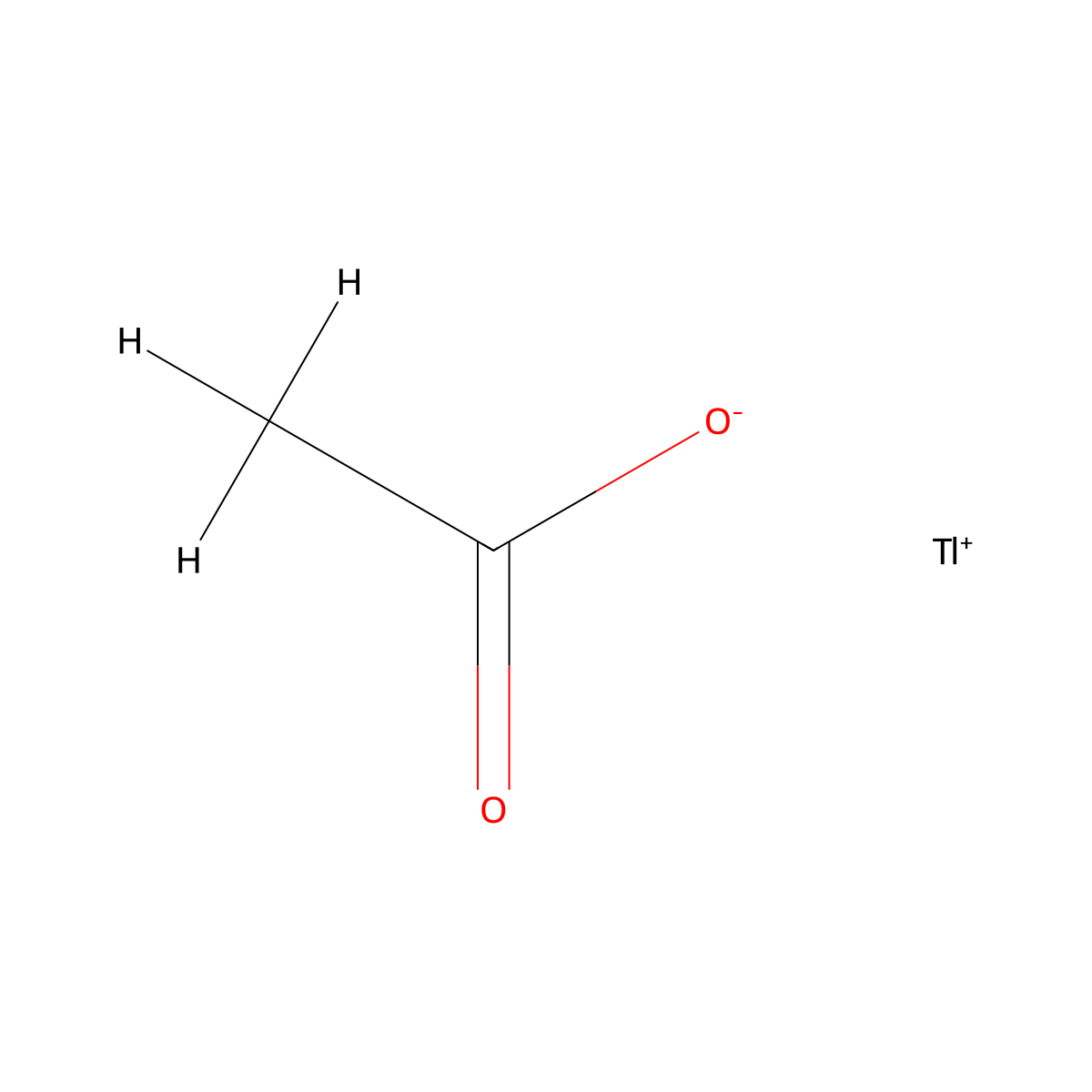 thallium(I) acetate molecular structure, CAS 563-68-8