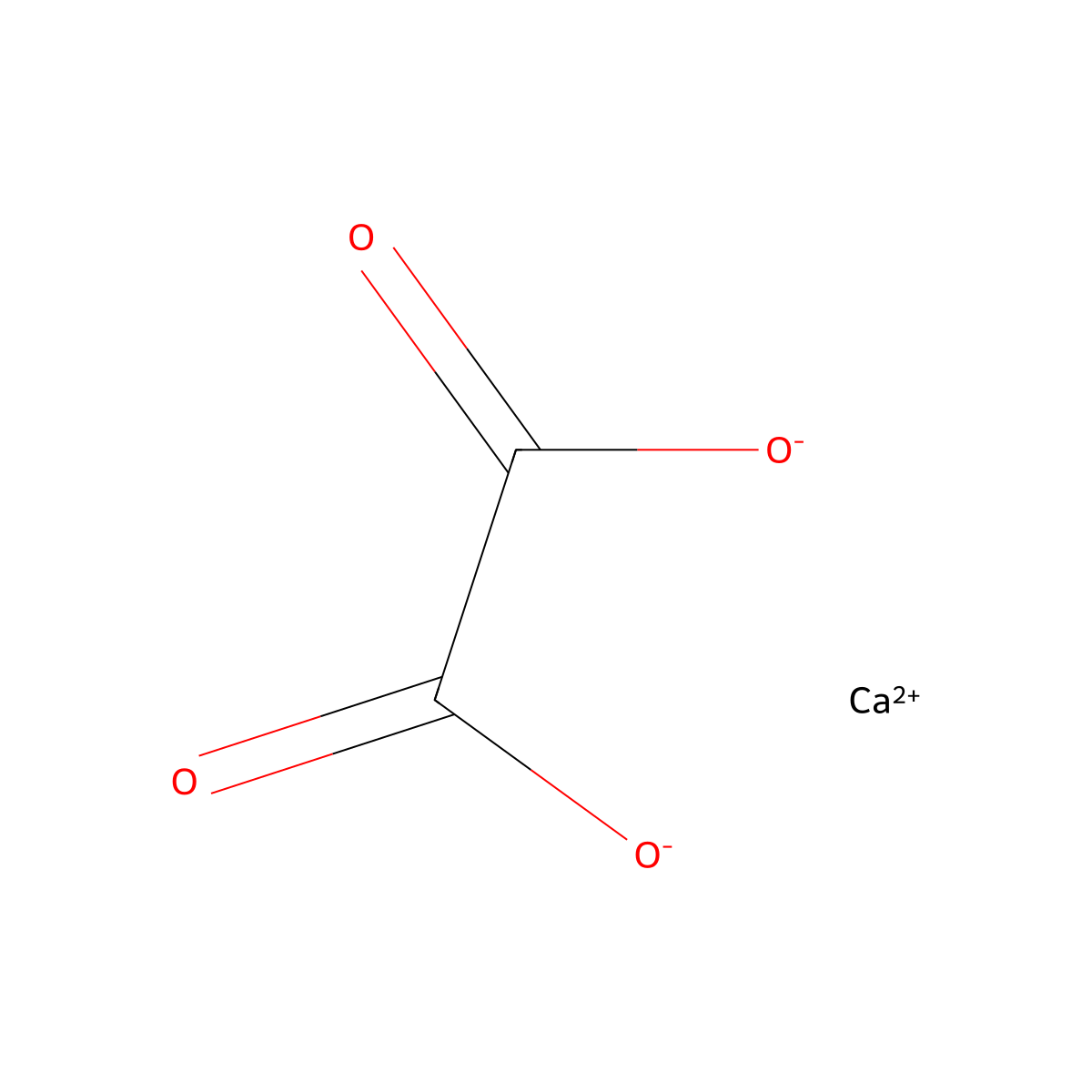 Ethanedioic acid, calcium salt (1:1) molecular structure, CAS 563-72-4