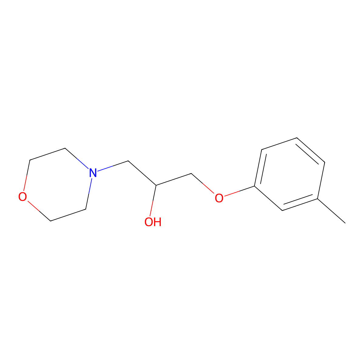 1-(3-Methylphenoxy)-3-morpholin-4-ylpropan-2-ol molecular structure, CAS 5630-01-3