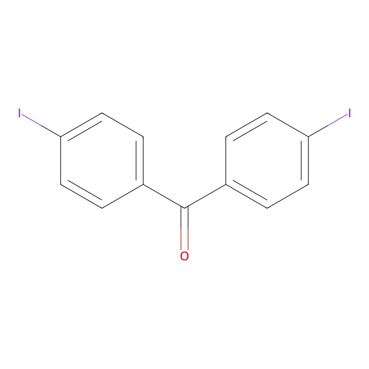Bis(4-iodophenyl)methanone molecular structure, CAS 5630-56-8