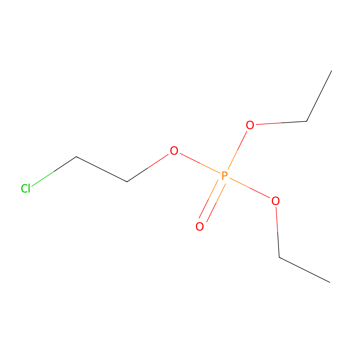 Phosphoric acid, 2-chloroethyl diethyl ester molecular structure, CAS 5630-71-7