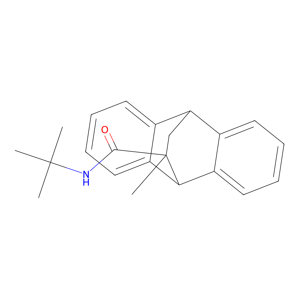 N-tert-butyl-11-methyl-9,10-dihydro-9,10-ethanoanthracene-11-carboxamide molecular structure, CAS 5630-72-8