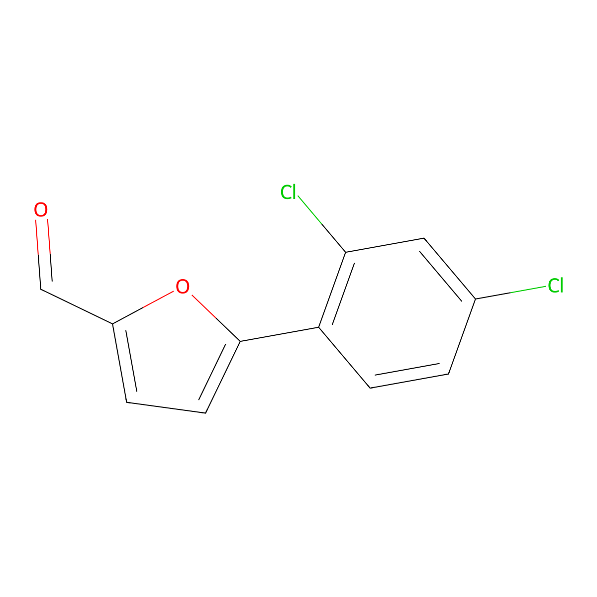 5-(2,4-Dichlorophenyl)-2-furaldehyde molecular structure, CAS 56300-69-7