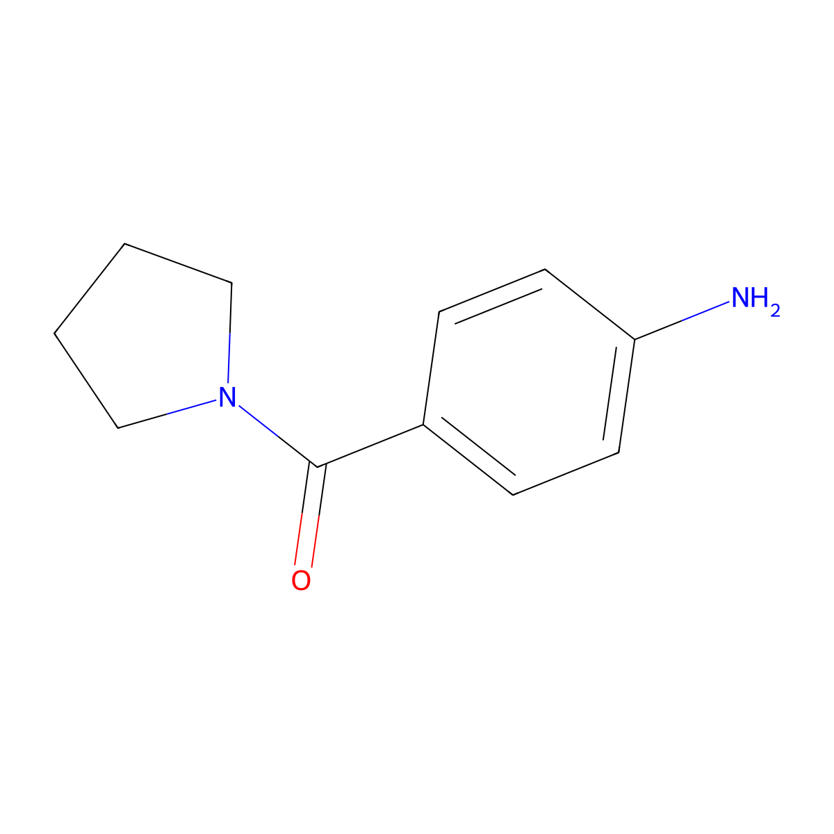 4-(Pyrrolidin-1-ylcarbonyl)aniline molecular structure, CAS 56302-41-1