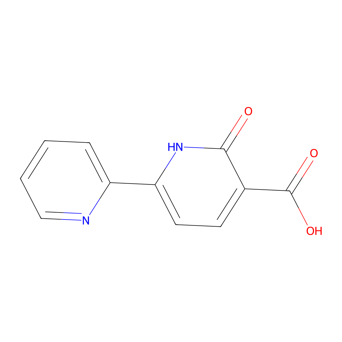 2-Oxo-6-(pyridin-2-yl)-1,2-dihydropyridine-3-carboxylic acid molecular structure, CAS 56304-42-8