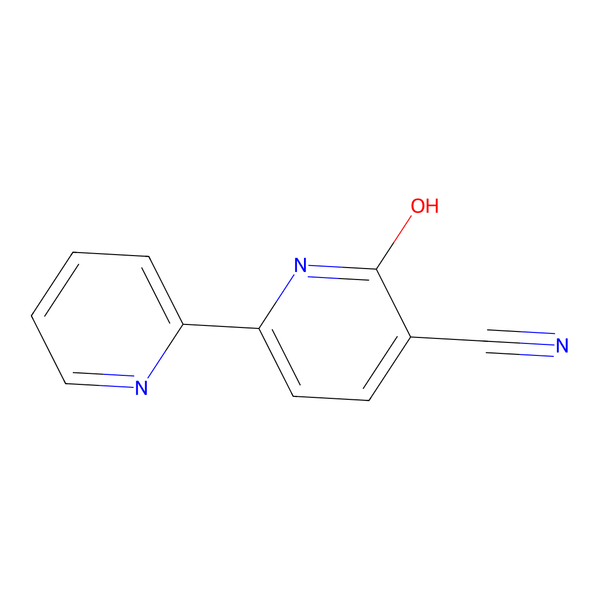2-Oxo-6-(pyridin-2-yl)-1,2-dihydropyridine-3-carbonitrile molecular structure, CAS 56304-74-6