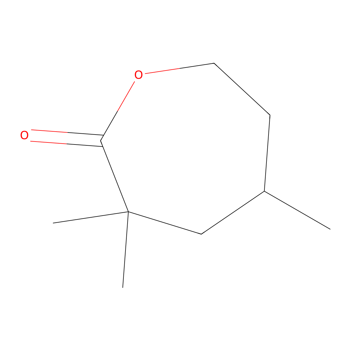 3,3,5-Trimethyloxepan-2-one molecular structure, CAS 56305-13-6
