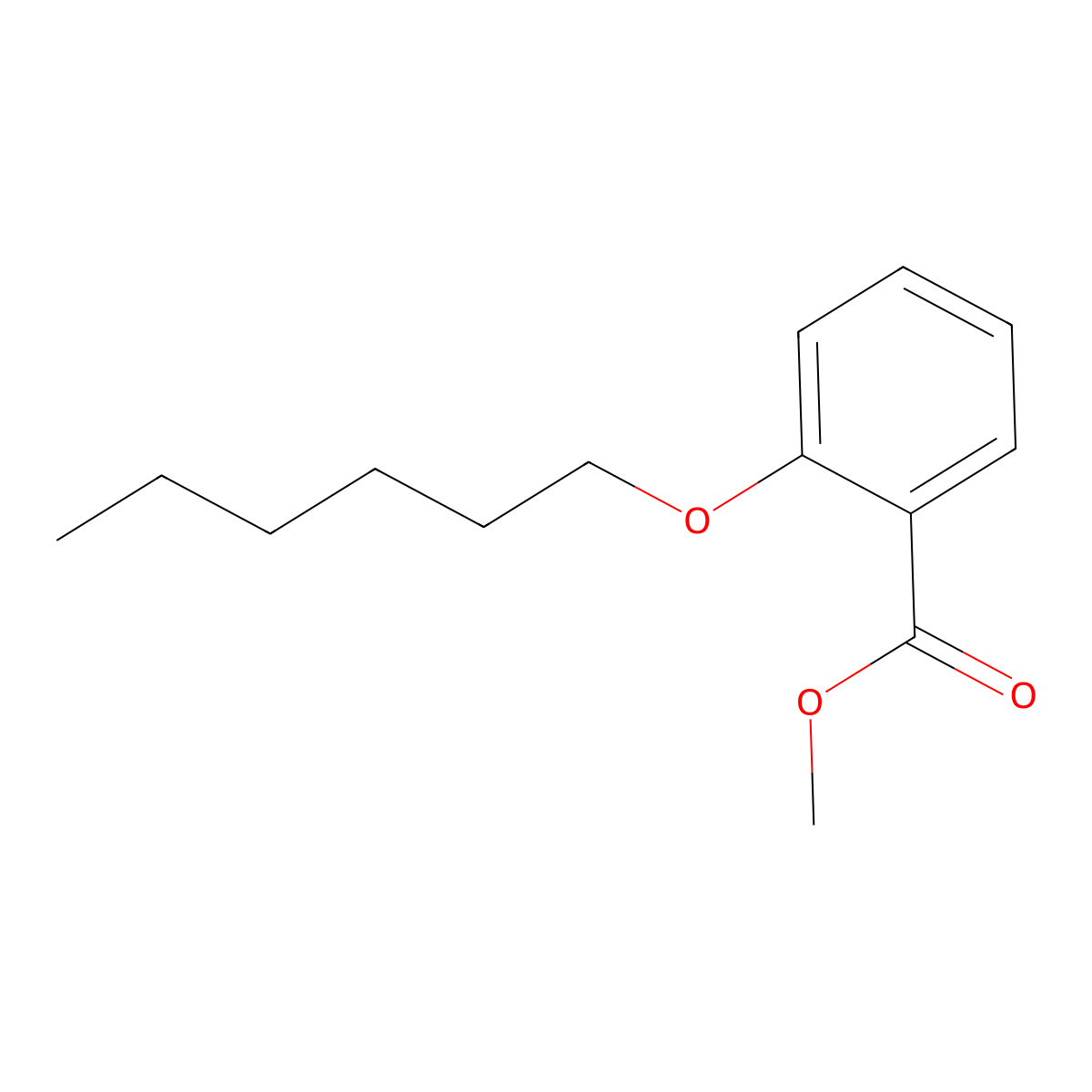 Methyl 2-(hexyloxy)benzoate molecular structure, CAS 56306-81-1