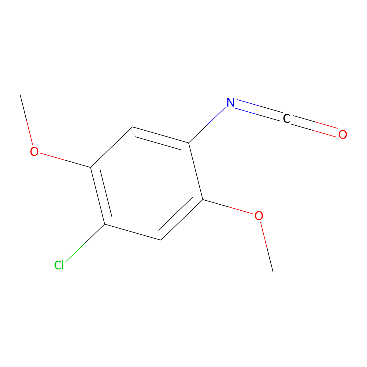 1-Chloro-4-isocyanato-2,5-dimethoxybenzene molecular structure, CAS 56309-58-1