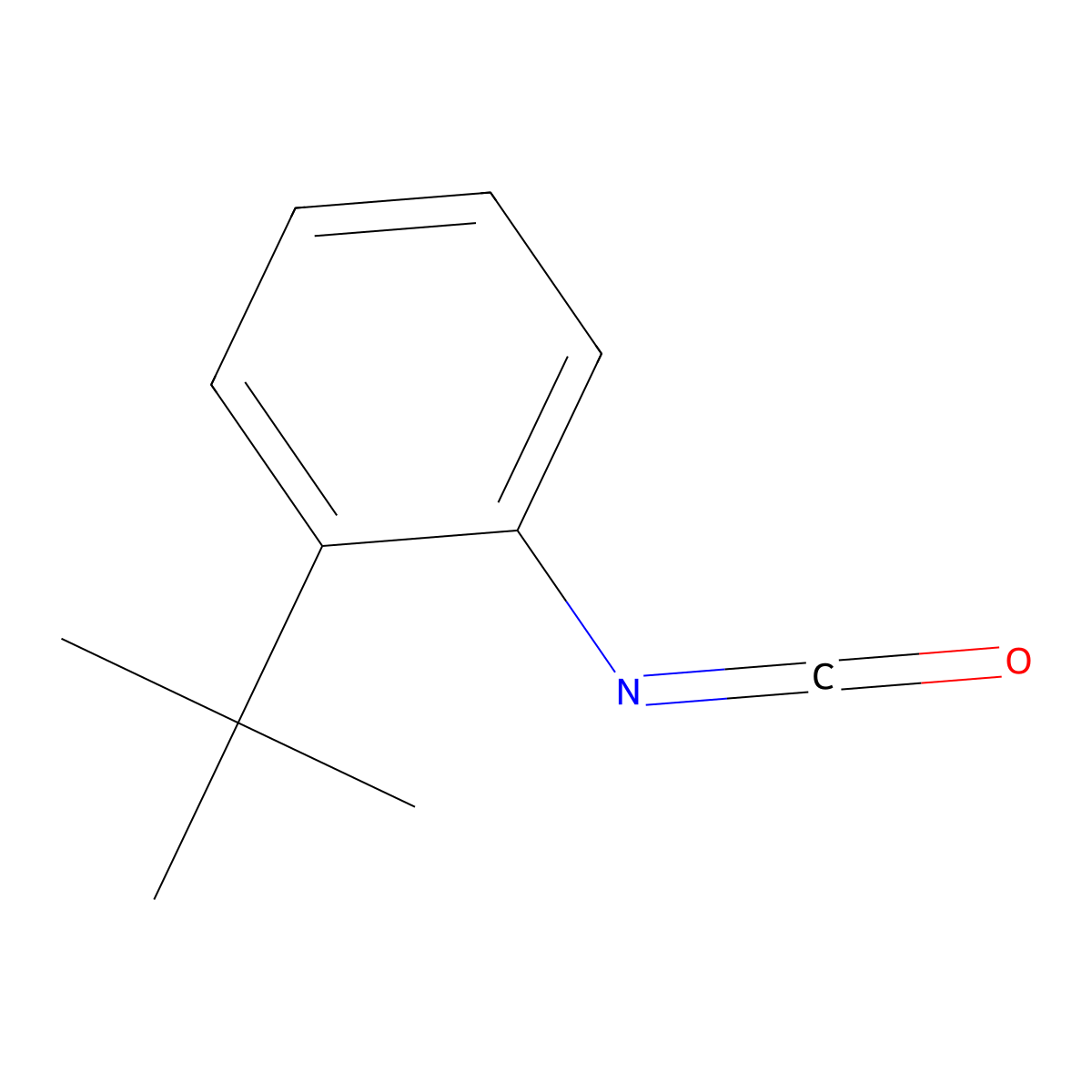 2-tert-Butylphenyl isocyanate molecular structure, CAS 56309-60-5