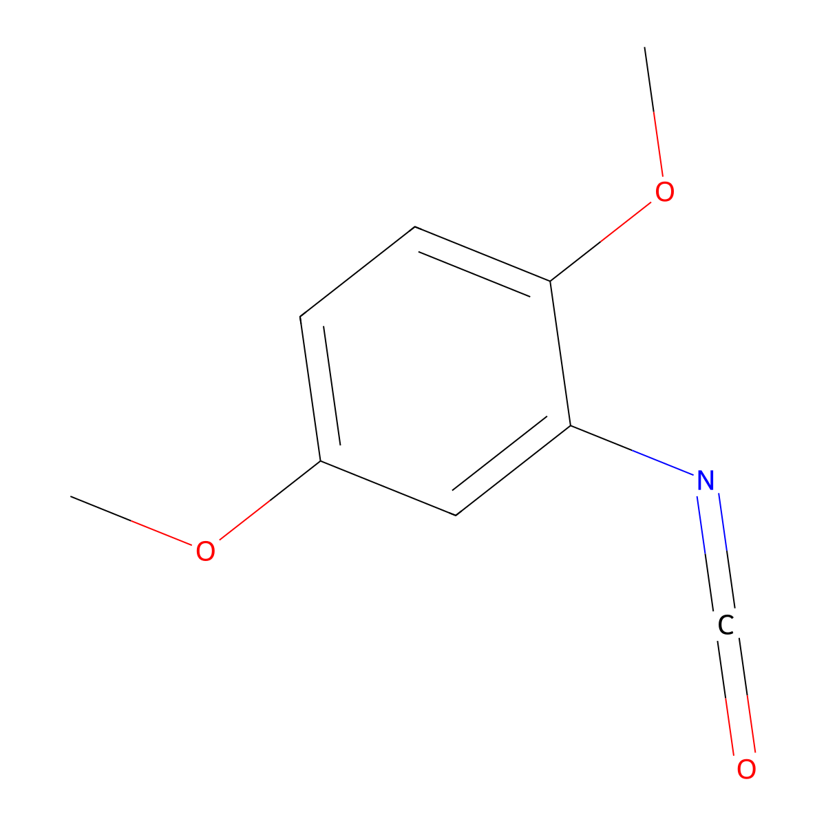 2-Isocyanato-1,4-dimethoxybenzene molecular structure, CAS 56309-62-7