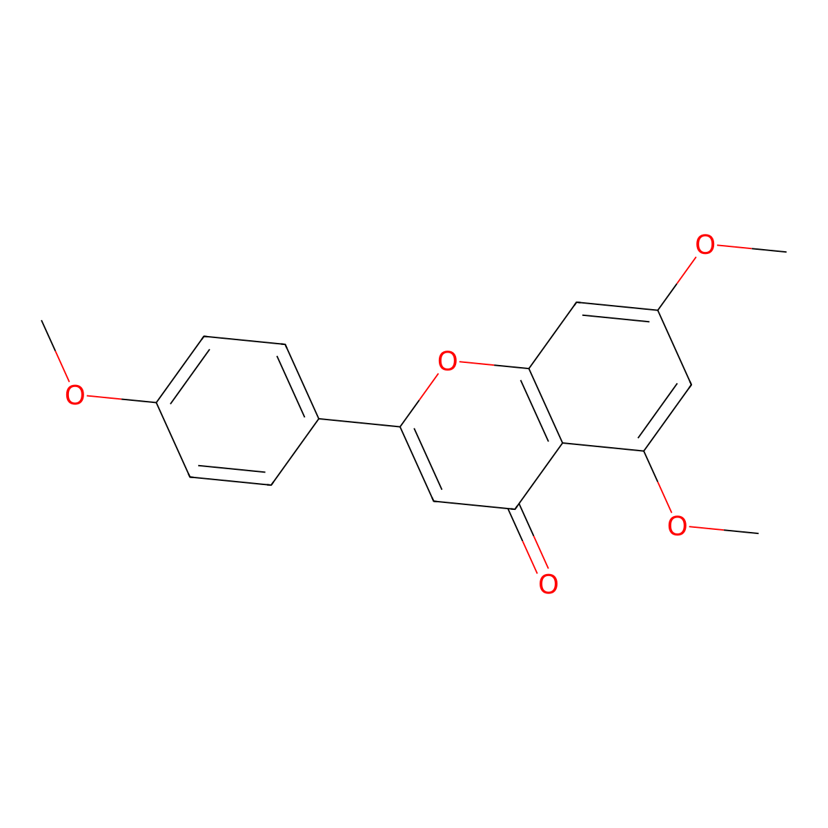 5,7,4'-Trimethoxyflavone molecular structure, CAS 5631-70-9