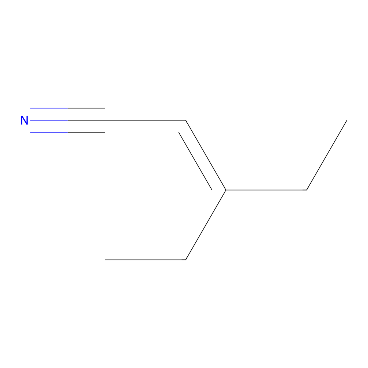 3-Ethylpent-2-enenitrile molecular structure, CAS 5631-82-3
