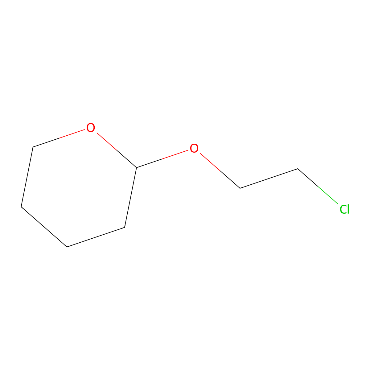 2-(2-Chloroethoxy)tetrahydro-2H-pyran molecular structure, CAS 5631-96-9