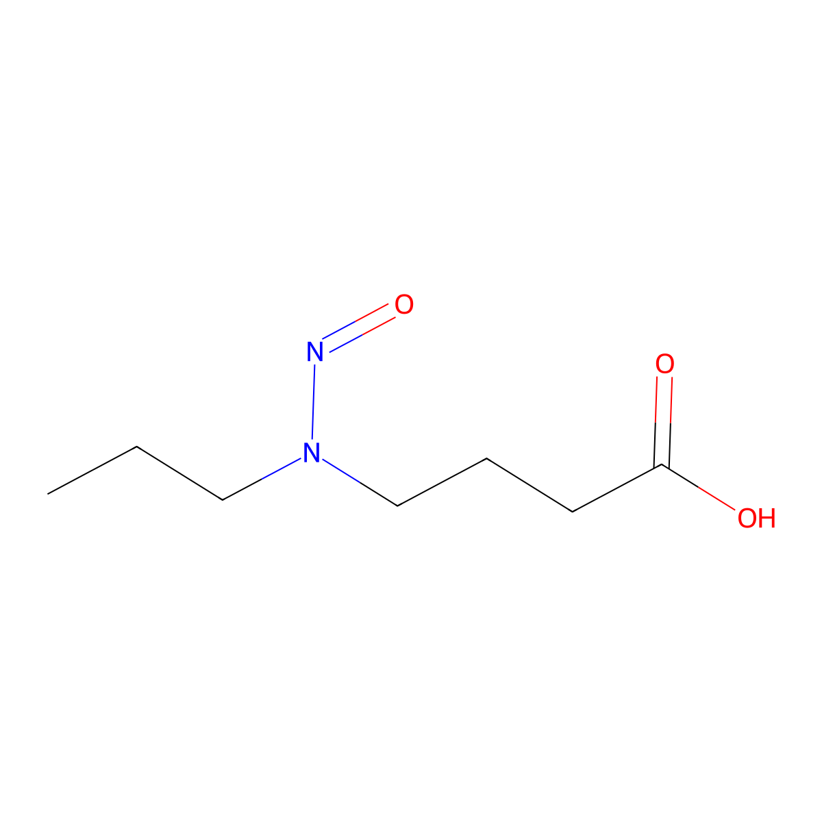 N-Propyl-N-(3-carboxypropyl)nitrosamine molecular structure, CAS 56316-37-1