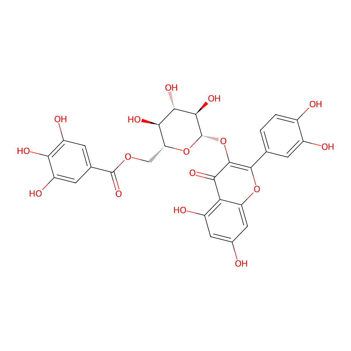 Quercetin 3-(6''-galloylglucoside) molecular structure, CAS 56316-75-7